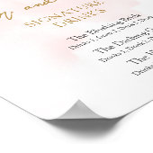 Poster Boissons modernes de signature rose et or (Coin)