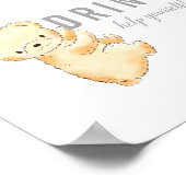 Poster Boissons Panneau de table Bébé Sprinkle Ours et ba (Coin)