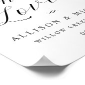 Poster Boissons pour aimer Script Réception Dîner Signe (Coin)