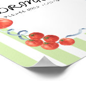 Poster Boissons pour Baby shower Tomate (Coin)
