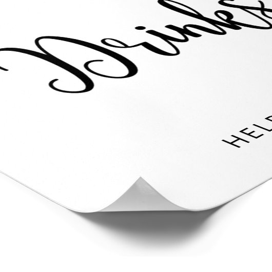 Poster Boissons pour bébé d'hiver (Coin)