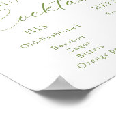 Poster Boissons Signature Classiques Hydrangea Vert Olive (Coin)