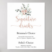 Poster Boissons Signature Fleur de Rose Poussiéreuse Clas (Devant)