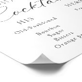 Poster Boissons Signature Hydrangea Charbon Classique (Coin)