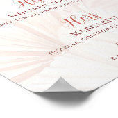 Poster Boissons Signature Lui Elle Bar à Cocktails Mariés (Coin)