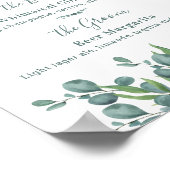 Poster Boissons Signature Mariage Eucalyptus Personnalisé (Coin)