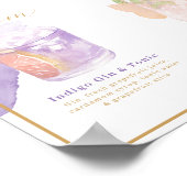 Poster Boissons Signature Mariée & Marié Aquarelle Cockta (Coin)