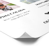 Poster Boissons Signature Photo Panneau de Bar de Mariage (Coin)