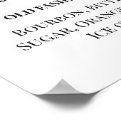 Poster Boissons Signature Points Pailletés Or Mariage (Coin)