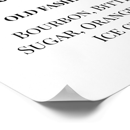 Poster Boissons Signature Points Pailletés Or Mariage (Coin)