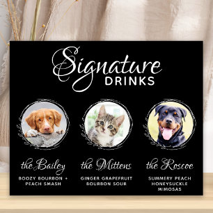 Poster Boissons Signature pour Animaux de Compagnie Bar d