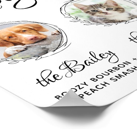 Poster Boissons Signature pour Animaux de Compagnie Bar P (Coin)