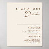 Poster Boissons Signature Simple Desert Naturel Blanc Pan (Devant)