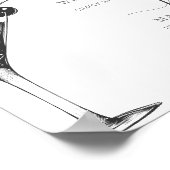 Poster Boissons signatures Lui Elle Bar à cocktails Marié (Coin)