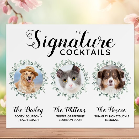 Poster Boissons signatures Mariage de compagnie 3 Photos