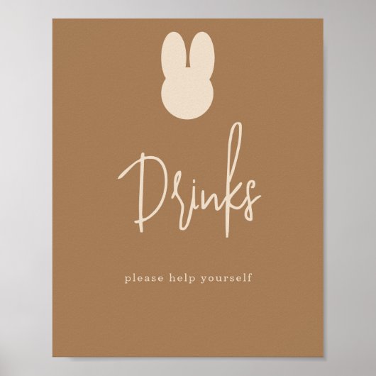 Poster Boissons Simple Lapin  (Devant)
