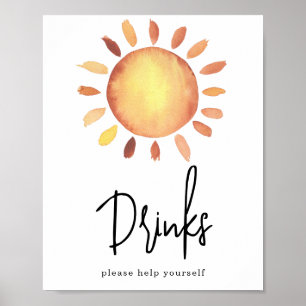 Poster Boissons Sunshine