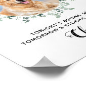 Poster Boissons sur moi Chien Open Bar Photo Animaux Mari (Coin)