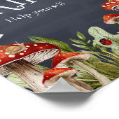 Poster Boissons Whimsical Enchanted Forest Champignons (Coin)