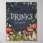 Poster Boissons Whimsical Enchanted Forest Champignons (Devant)