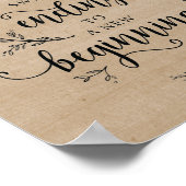 Poster Boite à barres Mariage Rustique Vines (Coin)