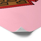 Poster Boîte à chocolat de coeur de la Saint-Valentin (Coin)