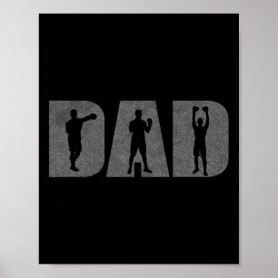 Poster Boîte à Fêtes des pères papa Boxer Boxer Lover Box