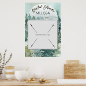 Poster Boîte à photos de douche de mariée rustique mervei (Cuisine)