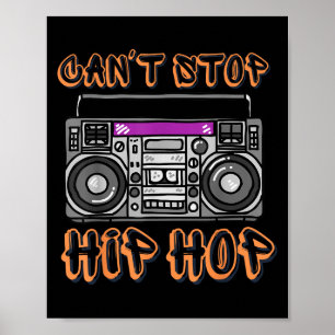 Poster Boîte à rythmes Hip Hop vintage des années 80 