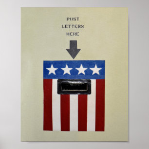 Poster Boîte aux lettres sur le cuirassé USS Alabama