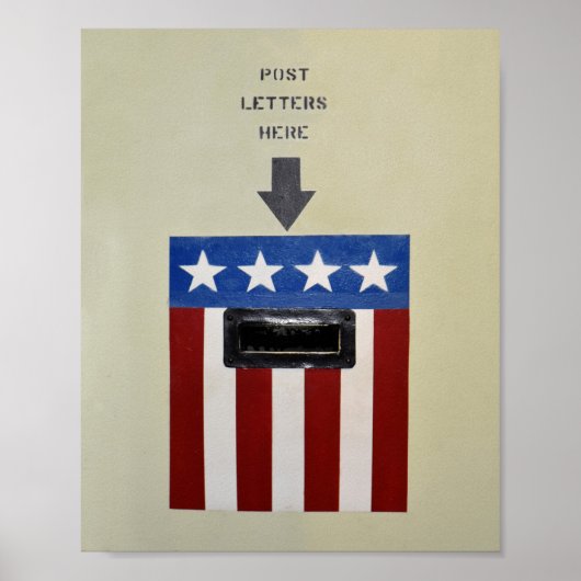 Poster Boîte aux lettres sur le cuirassé USS Alabama (Devant)