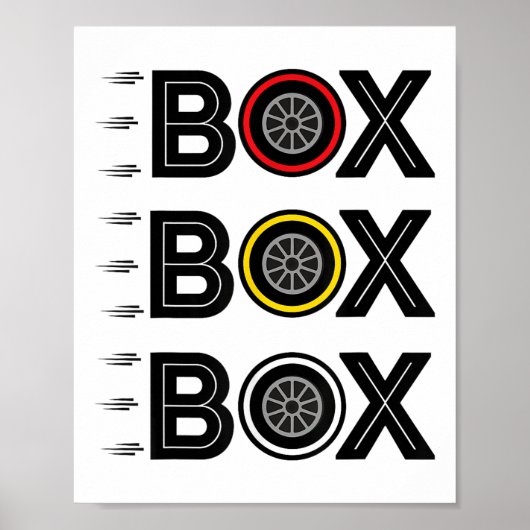 Poster Boîte Box Pit Radio Call Tire Composé Motorsport (Devant)