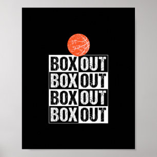 Poster Boîte-cadeau drôle de coach de Sketll avec citatio