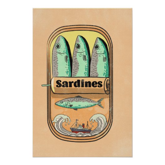 Poster Boîte de sardines (Devant)
