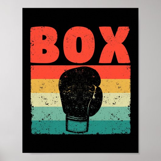 Poster Boîte Glove Funny Boxing Gants Boxer Combat (Devant)