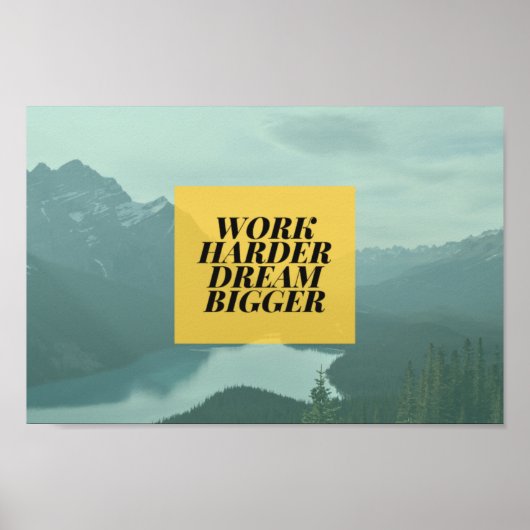 Poster Boîte Jaune Motivationnelle (Devant)