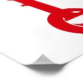 Poster Boîte postale rouge traditionnelle et neige sur le (Coin)