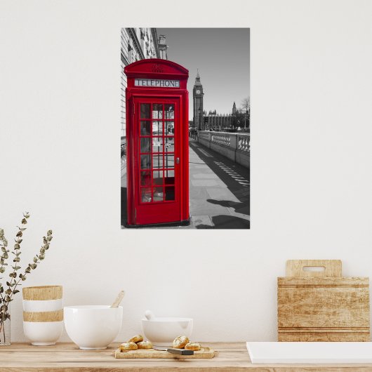Poster Boîte téléphonique Big Ben Red (Cuisine)