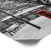 Poster Boîte téléphonique dans la neige (Coin)