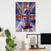 Poster Boîte téléphonique royale (Bureau à domicile)