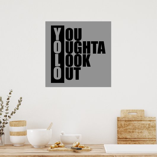 Poster Boîte verticale YOLO (Cuisine)