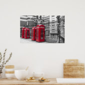 Poster Boîtes téléphoniques rouges (Cuisine)