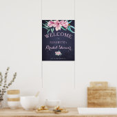 Poster Boîtier de douche à nage floral rustique (Cuisine)