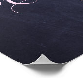 Poster Boîtier de douche à nage floral rustique (Coin)