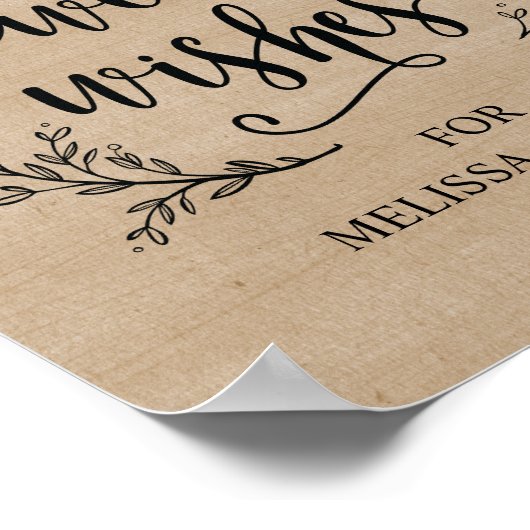 Poster Boîtier Rustic Vines Mariage (Coin)