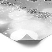 Poster Bokeh Bubbles Flying Hummingbird - B&W (Coin)