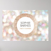 Poster Bokeh et Rose Gold Sequin Event Planner 2 (Devant)