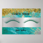 Poster Bokeh Moderne, Rayures, Faux Cils Po (Devant)