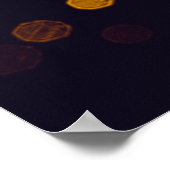 Poster Bokeh or Abstrait avec arrière - plan noir (Coin)