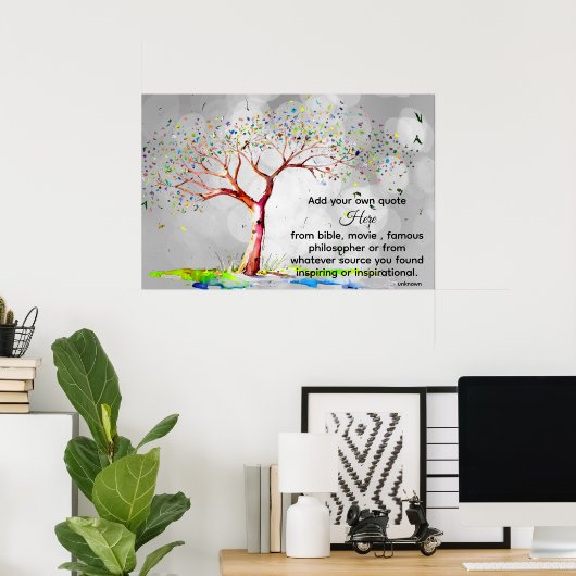Poster *~* Bokeh Tree AP81 do-it-yourself artistique (Bureau à domicile)